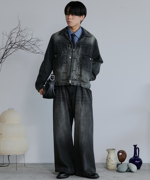 3TUCK DENIM BAGGY SLACKS（デニムパンツ）｜WYM LIDNM（ウィム