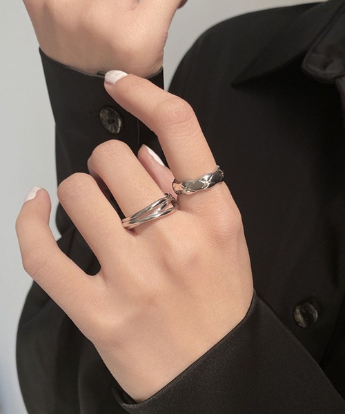 almo(アルモ)の「シンプルリング2点セット/2点セット(RO)(リング・レディース・シルバー系その他3/シルバー系その他2/シルバー系その他4/シルバー系その他/ゴールド系その他5・FREE)」の9枚目の写真