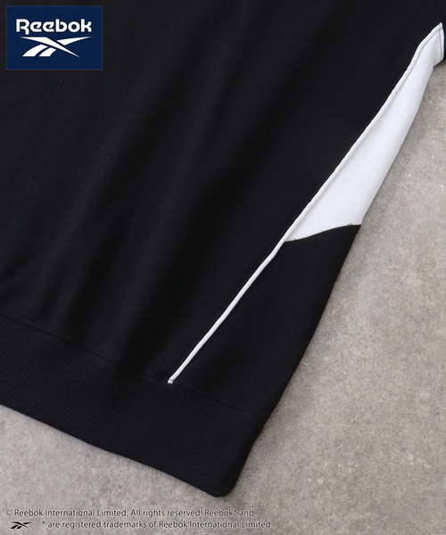 Reebok（リーボック）の「【Reebok/リーボック】裏毛 パイピングデザイン エンブレム グラフィック クルーネックスウェット（スウェット・メンズ・グリーン系/ブラック/ダークパープル/アッシュグレー・M/L/LL）」の21枚目の写真