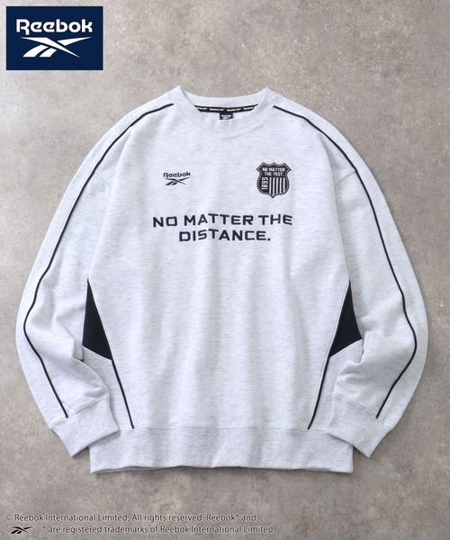 Reebok（リーボック）の「【Reebok/リーボック】裏毛 パイピングデザイン エンブレム グラフィック クルーネックスウェット（スウェット・メンズ・グリーン系/ブラック/ダークパープル/アッシュグレー・M/L/LL）」の19枚目の写真