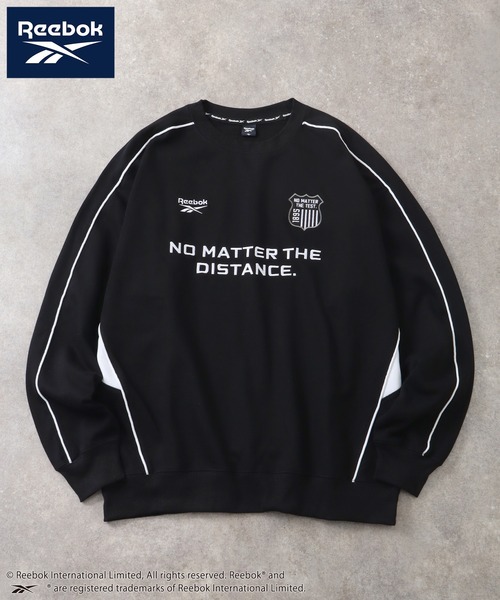 Reebok（リーボック）の「【Reebok/リーボック】裏毛 パイピングデザイン エンブレム グラフィック クルーネックスウェット（スウェット・メンズ・グリーン系/ブラック/ダークパープル/アッシュグレー・M/L/LL）」の9枚目の写真