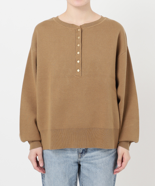 WEB限定 / 追加》メタルボタンヘンリーネックニット（ニット/セーター