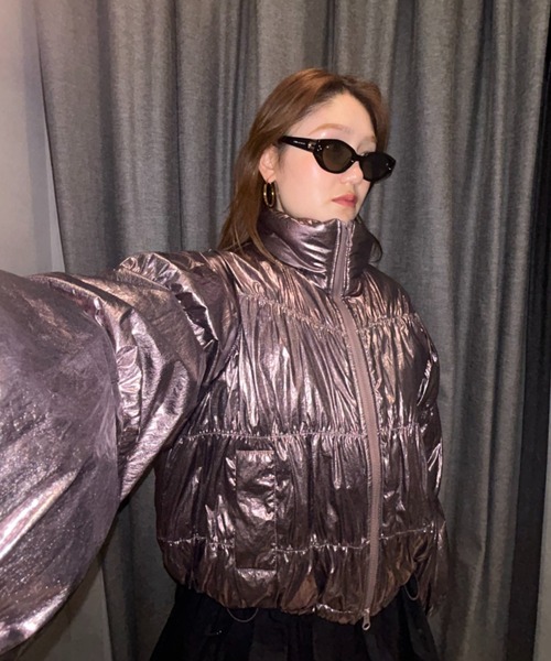 JEANASIS（ジーナシス）の「【25quee】2WAYアソートナカワタダウン/592432（ダウンジャケット/コート・レディース・ネイビー/シャンパン/ホワイト系その他/レッド系その他・FREE）」の4枚目の写真