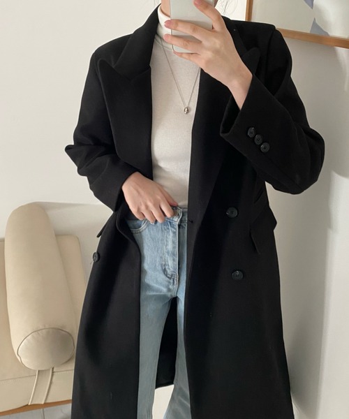 セール】ダブルボタンロングチェスターコート（チェスターコート