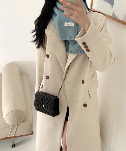 セール】ダブルボタンロングチェスターコート（チェスターコート