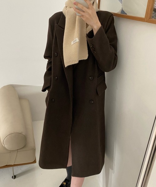 セール】ダブルボタンロングチェスターコート（チェスターコート