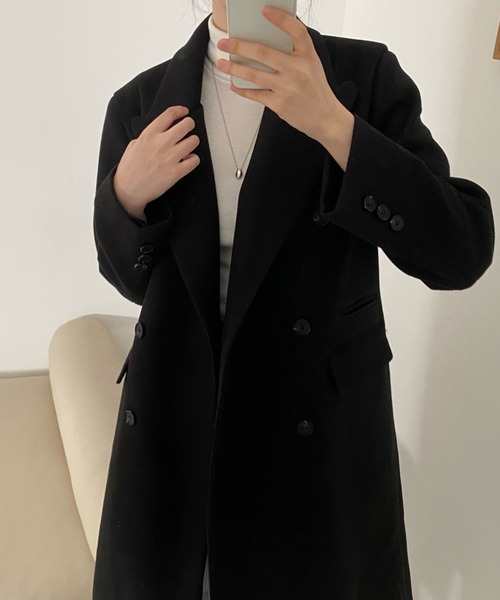 ▼極美品✨英国王室御用達✨ハリスツイード×ウィッスルズ ロングチェスターコート ElegChic コート チェスターコート ビッグポケットロング