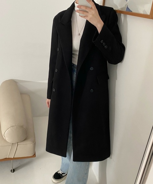 セール】ダブルボタンロングチェスターコート（チェスターコート