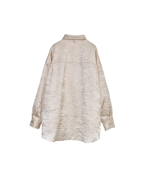 INTERPLAY(インタープレイ)の「【INTERPLAY】Regular Collar OverSize Shirt【Lustre Crinkle】(シャツ/ブラウス・メンズ・アイボリー/ブラック/ブラウン・FREE)」の5枚目の写真