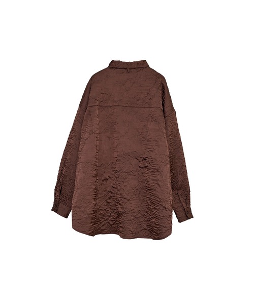 INTERPLAY(インタープレイ)の「【INTERPLAY】Regular Collar OverSize Shirt【Lustre Crinkle】(シャツ/ブラウス・メンズ・アイボリー/ブラック/ブラウン・FREE)」の9枚目の写真