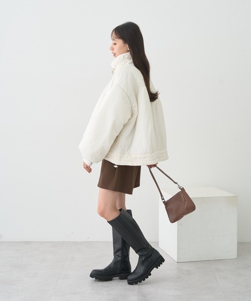 earth music&ecology（アースミュージックアンドエコロジー）の「【2025AW】モンスターコート（ダウンジャケット/コート・レディース・アイボリー/ブラック/ライトベージュ・FREE）」の14枚目の写真