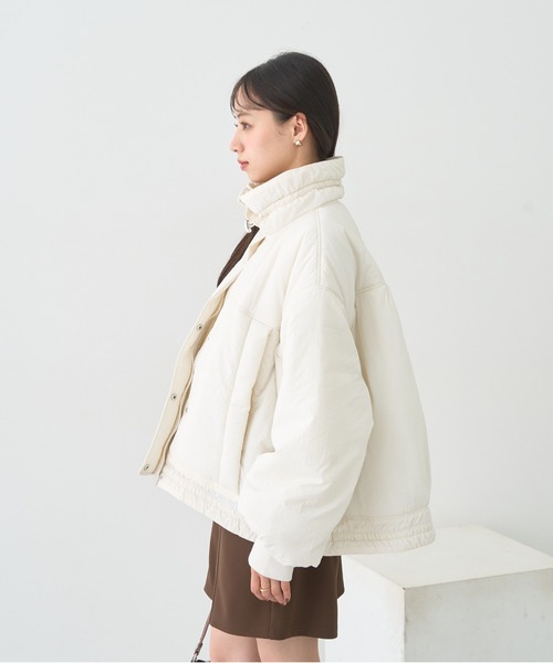 earth music&ecology（アースミュージックアンドエコロジー）の「【2025AW】モンスターコート（ダウンジャケット/コート・レディース・アイボリー/ブラック/ライトベージュ・FREE）」の17枚目の写真