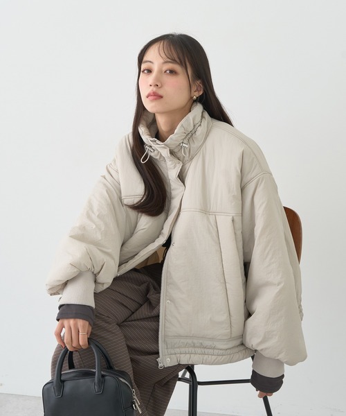 earth music&ecology（アースミュージックアンドエコロジー）の「【2025AW】モンスターコート（ダウンジャケット/コート・レディース・アイボリー/ブラック/ライトベージュ・FREE）」の22枚目の写真