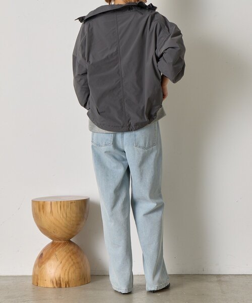 Jena espace merveilleux（ジェナ　エスパスメルヴェイユ）の「スタンドネックタフタジャケット（その他アウター・レディース・チャコールグレー/ベージュ・FREE）」の9枚目の写真