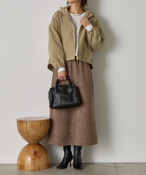 Jena espace merveilleux（ジェナ　エスパスメルヴェイユ）の「スタンドネックタフタジャケット（その他アウター・レディース・チャコールグレー/ベージュ・FREE）」の13枚目の写真