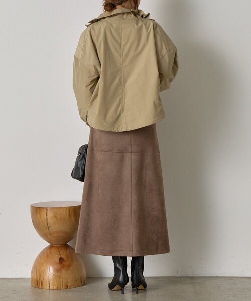 Jena espace merveilleux（ジェナ　エスパスメルヴェイユ）の「スタンドネックタフタジャケット（その他アウター・レディース・チャコールグレー/ベージュ・FREE）」の12枚目の写真