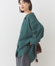 OMNES（オムネス）の「テックコットンバンドカラー長袖シャツ（シャツ/ブラウス・レディース）」