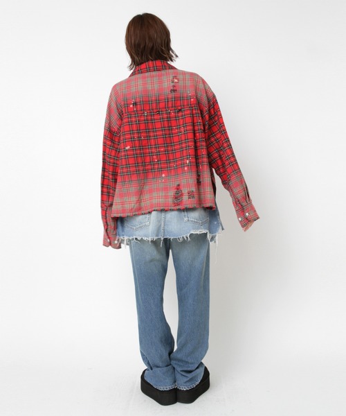 RNA(アールエヌエー)の「G1098 ダメージラップミニスカート(デニムスカート・レディース・ライトインディゴブルー・MEDIUM)」の20枚目の写真