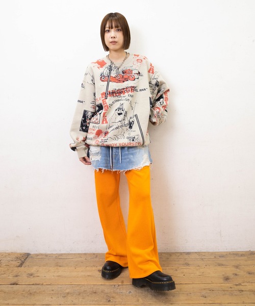 RNA(アールエヌエー)の「G1098 ダメージラップミニスカート(デニムスカート・レディース・ライトインディゴブルー・MEDIUM)」の10枚目の写真