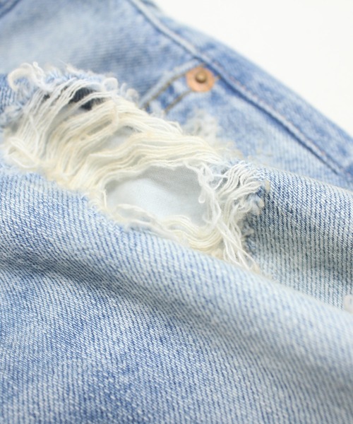 RNA(アールエヌエー)の「G1098 ダメージラップミニスカート(デニムスカート・レディース・ライトインディゴブルー・MEDIUM)」の8枚目の写真
