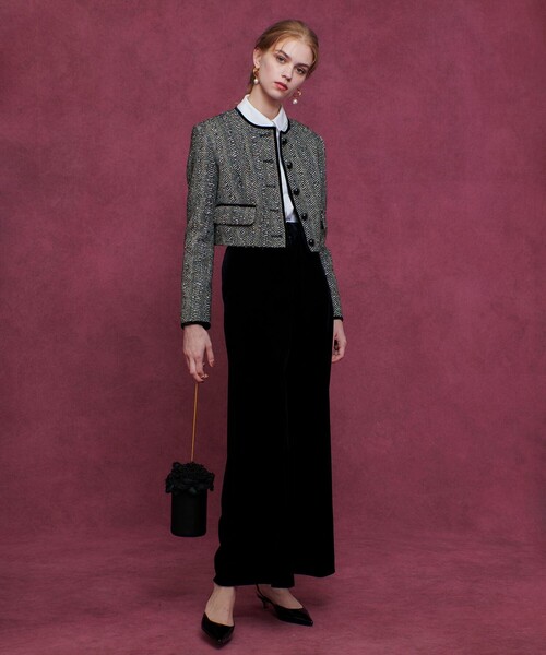 LOULOU WILLOUGHBY（ルルウィルビー）の「【LOULOU WILLOUGHBY】トリアセベロアパンツ（その他パンツ・レディース・ブラック/ブルー・1/2）」の6枚目の写真