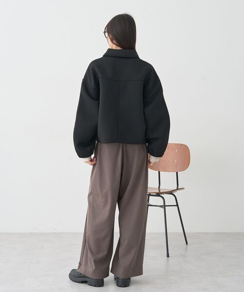 earth music&ecology（アースミュージックアンドエコロジー）の「【2025AW】ダンボールニットZIPブルゾン（ブルゾン・レディース・ブラック/ピンクベージュ・FREE）」の17枚目の写真