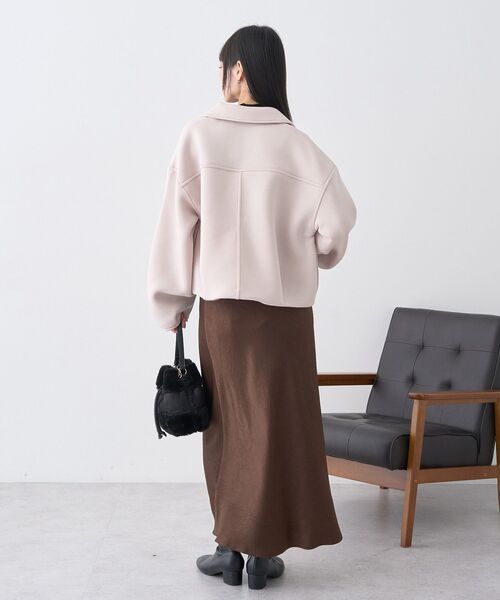 earth music&ecology（アースミュージックアンドエコロジー）の「【2025AW】ダンボールニットZIPブルゾン（ブルゾン・レディース・ブラック/ピンクベージュ・FREE）」の22枚目の写真