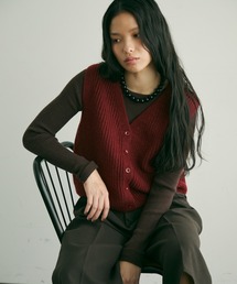 COMME des GARÇONS ニットベスト ノースリーブ ボルドー S ベーシック ニット ベスト(100-130cm)（98-70KE03-203）｜コムサイズム