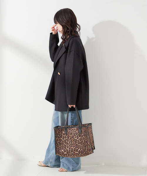 journal standard L'essage(ジャーナルスタンダードレサージュ)の「【HARRIS WHARF LONDON】Women dropped shoulder d.b. jacket p:コート(その他アウター・レディース・ブラック・42)」の9枚目の写真