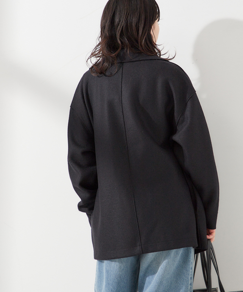 journal standard L'essage(ジャーナルスタンダードレサージュ)の「【HARRIS WHARF LONDON】Women dropped shoulder d.b. jacket p:コート(その他アウター・レディース・ブラック・42)」の13枚目の写真