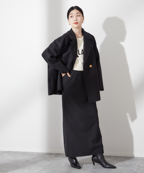 journal standard L'essage(ジャーナルスタンダードレサージュ)の「【HARRIS WHARF LONDON】Women dropped shoulder d.b. jacket p:コート(その他アウター・レディース・ブラック・42)」の14枚目の写真
