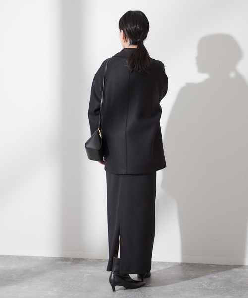 journal standard L'essage(ジャーナルスタンダードレサージュ)の「【HARRIS WHARF LONDON】Women dropped shoulder d.b. jacket p:コート(その他アウター・レディース・ブラック・42)」の16枚目の写真
