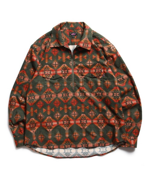 Native Stripe Half zip Work shirt（シャツ/ブラウス）｜ROTAR