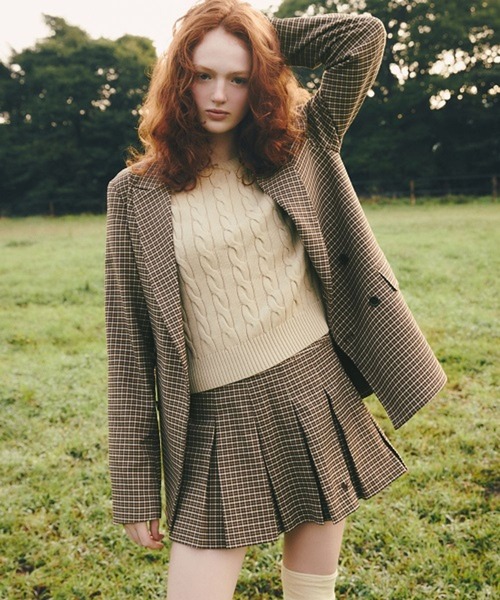 Heather（ヘザー）の「【POLO BCS(ポロ・ビーシーエス)】デザインプリーツミニスカート　593049（スカート・レディース・グレー系/ブラウン系・FREE）」の4枚目の写真