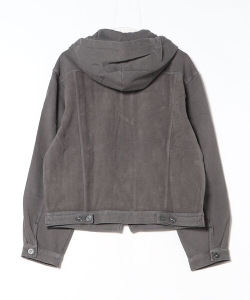 G-STAR(ジースター)の「【UNISEX】Washed Hoodie Sweater Jacket/ヴィンテージライクウォッシュド加工オーバーサイズスウェットパーカージャケット(パーカー・レディース・グレー・MEDIUM/SMALL/X-SMALL)」の9枚目の写真