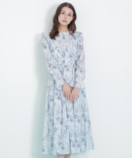 ◇ピンタック花柄ワンピース（ワンピース）｜JILL by JILL STUART