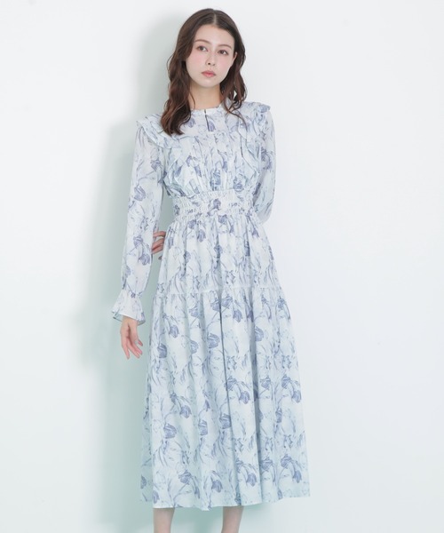 セール】◇ピンタック花柄ワンピース（ワンピース）｜JILL by JILL