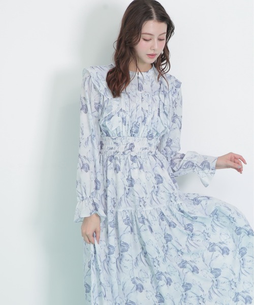 セール】◇ピンタック花柄ワンピース（ワンピース）｜JILL by JILL