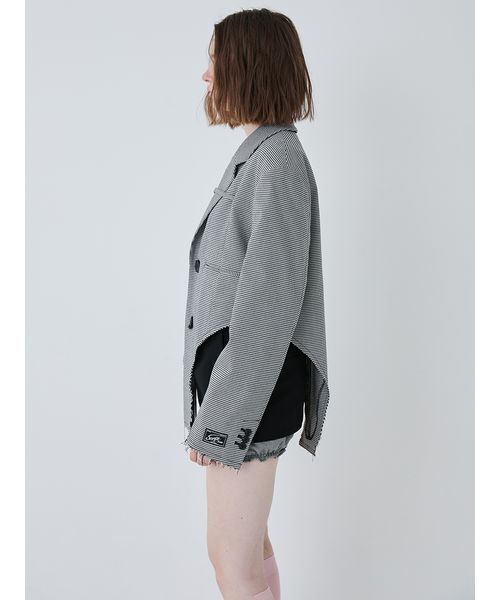 SORIN（ソリン　）の「Check High Cut Hem Jacket/チェックハイカットヘムジャケット（テーラードジャケット・レディース・チェック・38）」の5枚目の写真