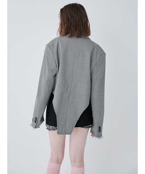 SORIN（ソリン　）の「Check High Cut Hem Jacket/チェックハイカットヘムジャケット（テーラードジャケット・レディース・チェック・38）」の6枚目の写真
