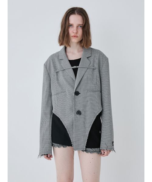 SORIN（ソリン　）の「Check High Cut Hem Jacket/チェックハイカットヘムジャケット（テーラードジャケット・レディース・チェック・38）」の7枚目の写真