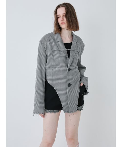 SORIN（ソリン　）の「Check High Cut Hem Jacket/チェックハイカットヘムジャケット（テーラードジャケット・レディース・チェック・38）」の8枚目の写真