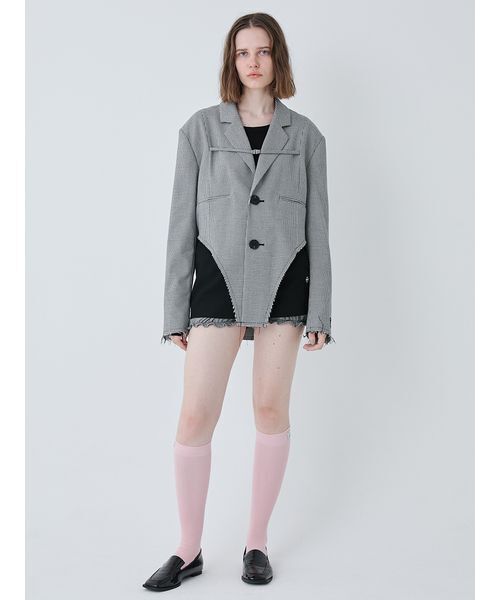 SORIN（ソリン　）の「Check High Cut Hem Jacket/チェックハイカットヘムジャケット（テーラードジャケット・レディース・チェック・38）」の10枚目の写真