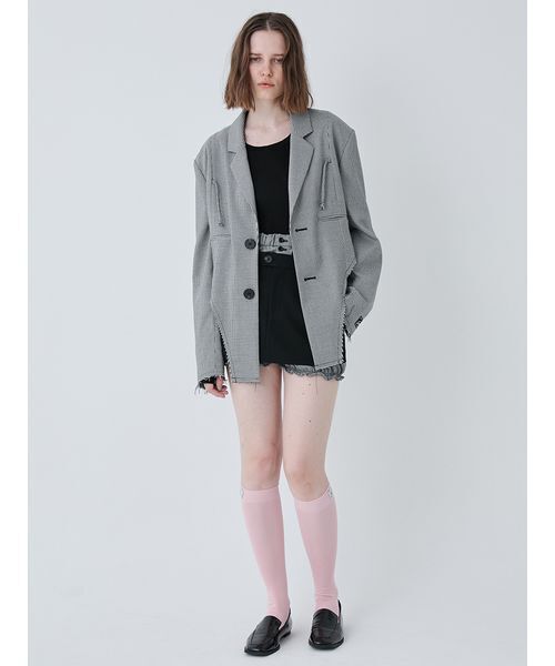 SORIN（ソリン　）の「Check High Cut Hem Jacket/チェックハイカットヘムジャケット（テーラードジャケット・レディース・チェック・38）」の11枚目の写真