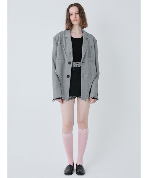 SORIN（ソリン　）の「Check High Cut Hem Jacket/チェックハイカットヘムジャケット（テーラードジャケット・レディース・チェック・38）」の21枚目の写真