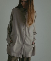 ETRE tokyo エトレトウキョウ シャイニーフレアロングシャツ　ブラウス ETRE TOKYO（エトレトウキョウ）の「シャイニーフレアロング