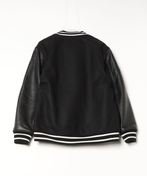 rehacer(レアセル)の「rehacer : Slant Riders Studium JKT / スラント ライダース スタジアム ジャケット(スタジャン・レディース・ブラック/ネイビー・SMALL)」の18枚目の写真
