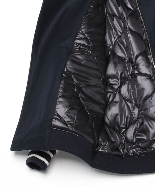 rehacer(レアセル)の「rehacer : Slant Riders Studium JKT / スラント ライダース スタジアム ジャケット(スタジャン・レディース・ブラック/ネイビー・SMALL)」の19枚目の写真