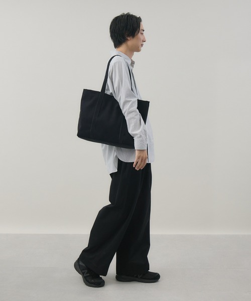 ブラック スエード トートバッグ kuros'オリジナル】エコスエードトートバッグ Mサイズ｜A4サイズ対応