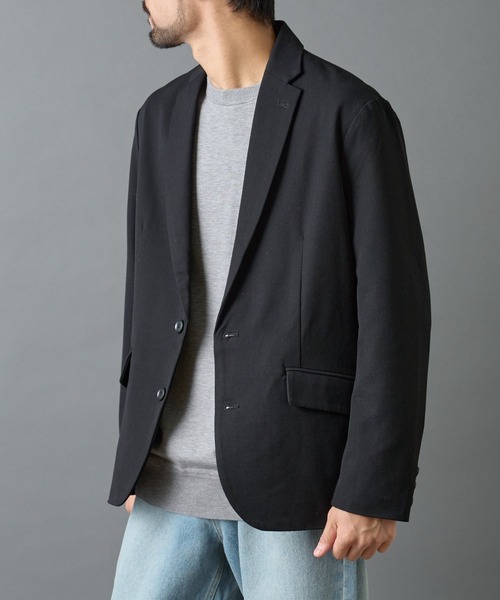 COLONY 2139（コロニートゥーワンスリーナイン）の「バックシャギーウーリーテーラードジャケット（テーラードジャケット・メンズ・ブラック/チャコールグレー・LARGE/MEDIUM）」の4枚目の写真